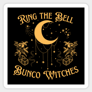 Ring the Bell Bunco Witches Roll the Dice Bunco Game Sticker